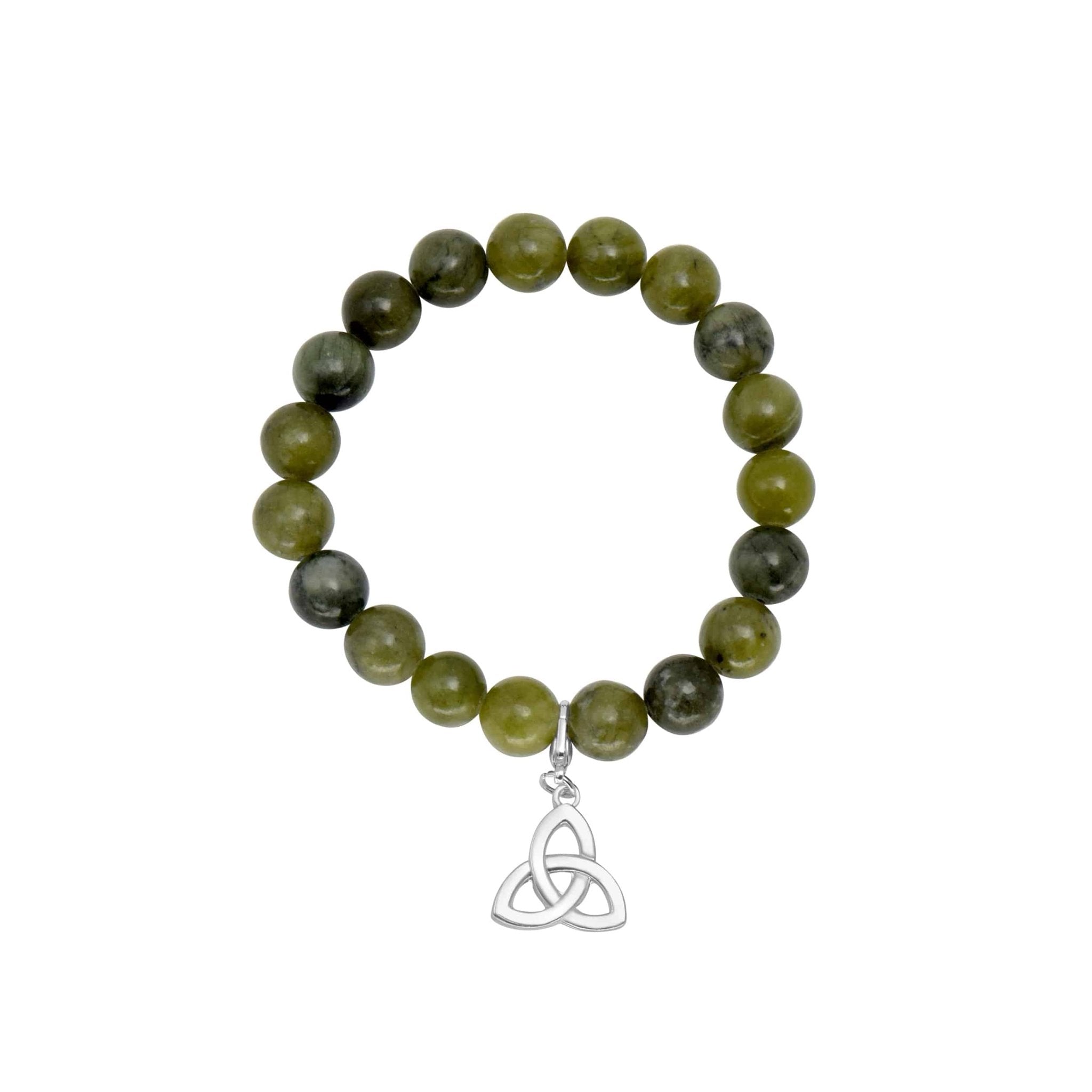 Connemara Marble Trinity Knot Charm Bracelet - The Celtic Gift Store - bracelets