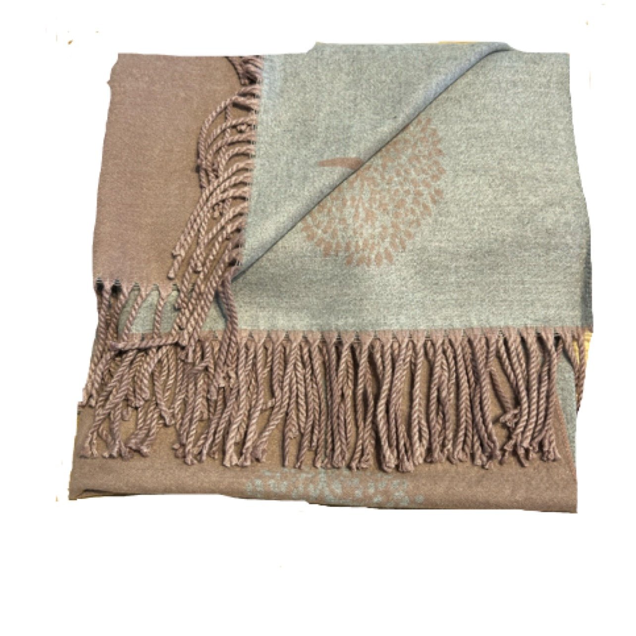 Double Sided Tree Scarf - Pink/Grey - The Celtic Gift Store - Scarves & Shawls