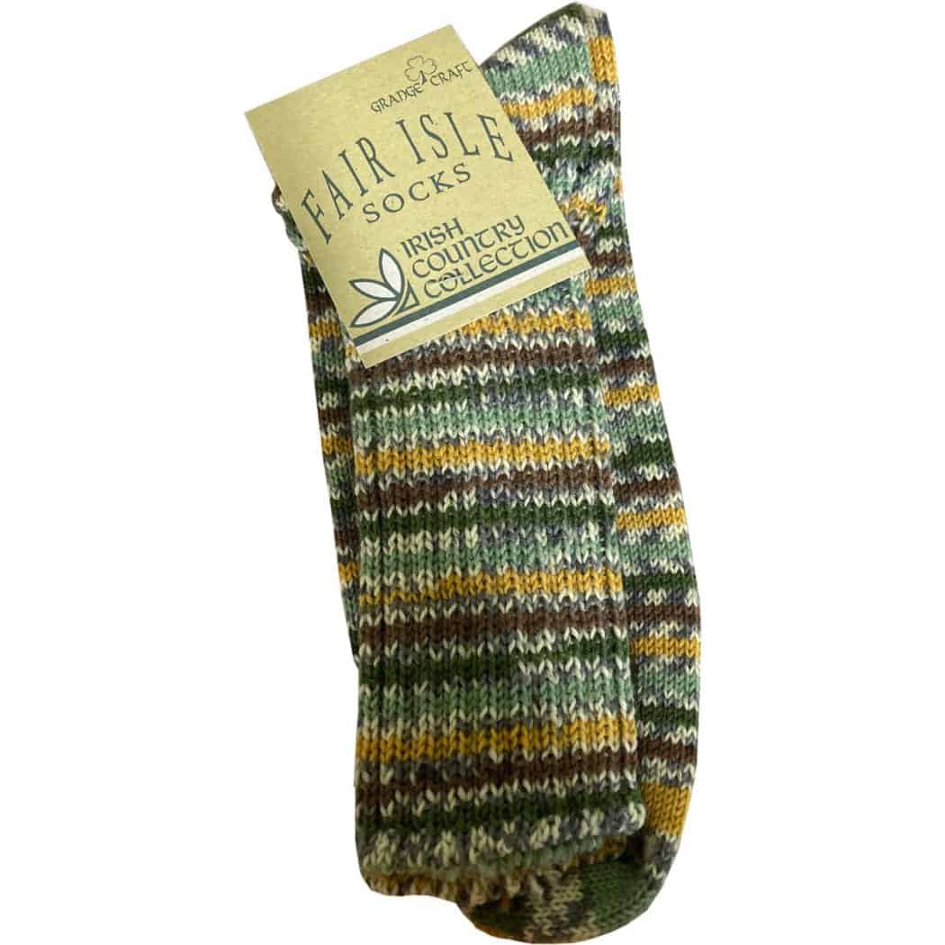 Fair Isle Socks - Earth Tones - The Celtic Gift Store - Socks