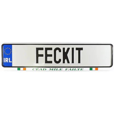 Feckit Car Plate - The Celtic Gift Store - Decor