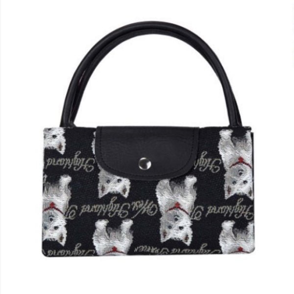 Fold Away Shopping Bag - Westie - The Celtic Gift Store - Handbags