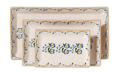 Forget Me Not Set of 3 Serving Plates - The Celtic Gift Store - 