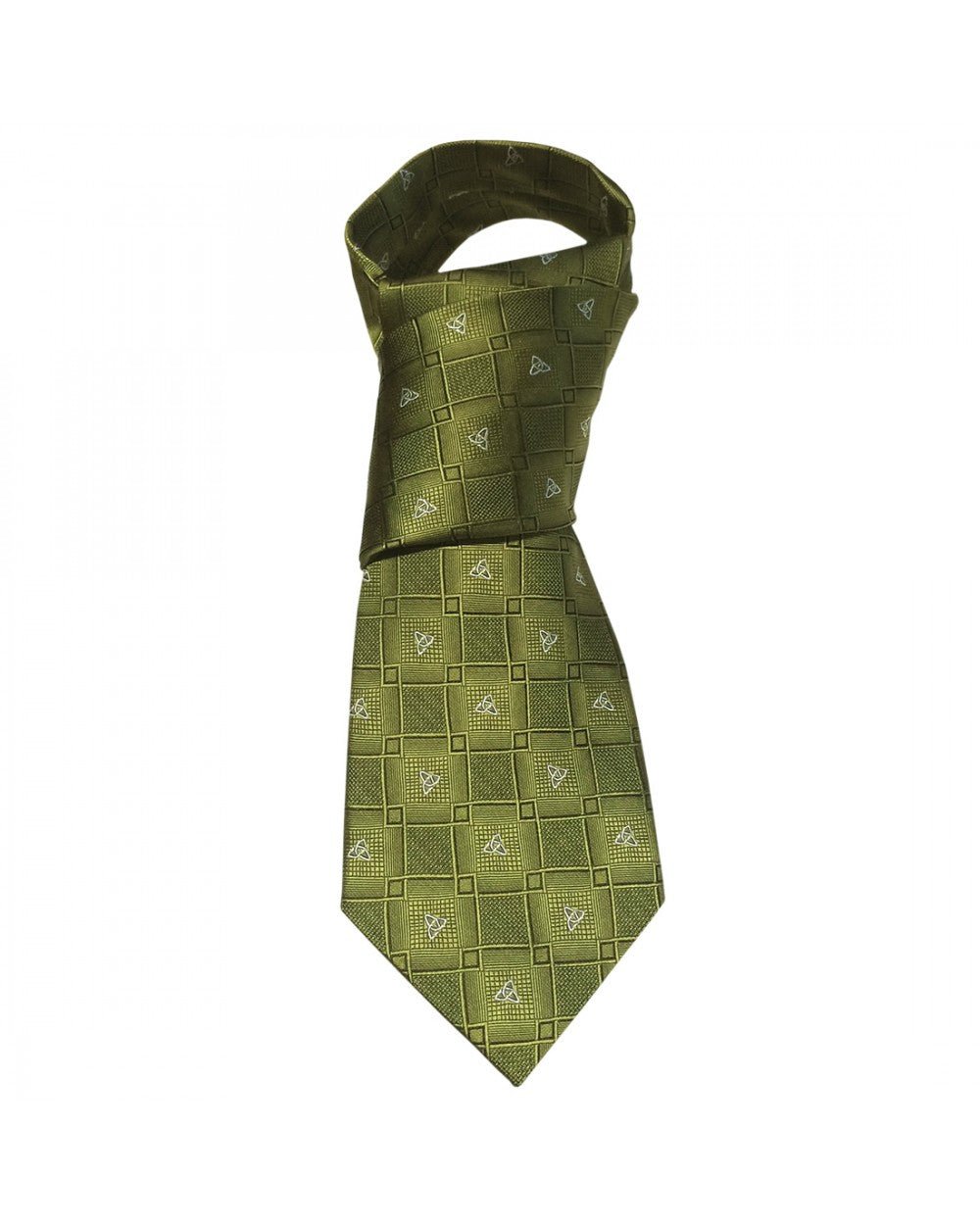 Green Celtic Knot Silk Tie - The Celtic Gift Store - Apparel & Accessories