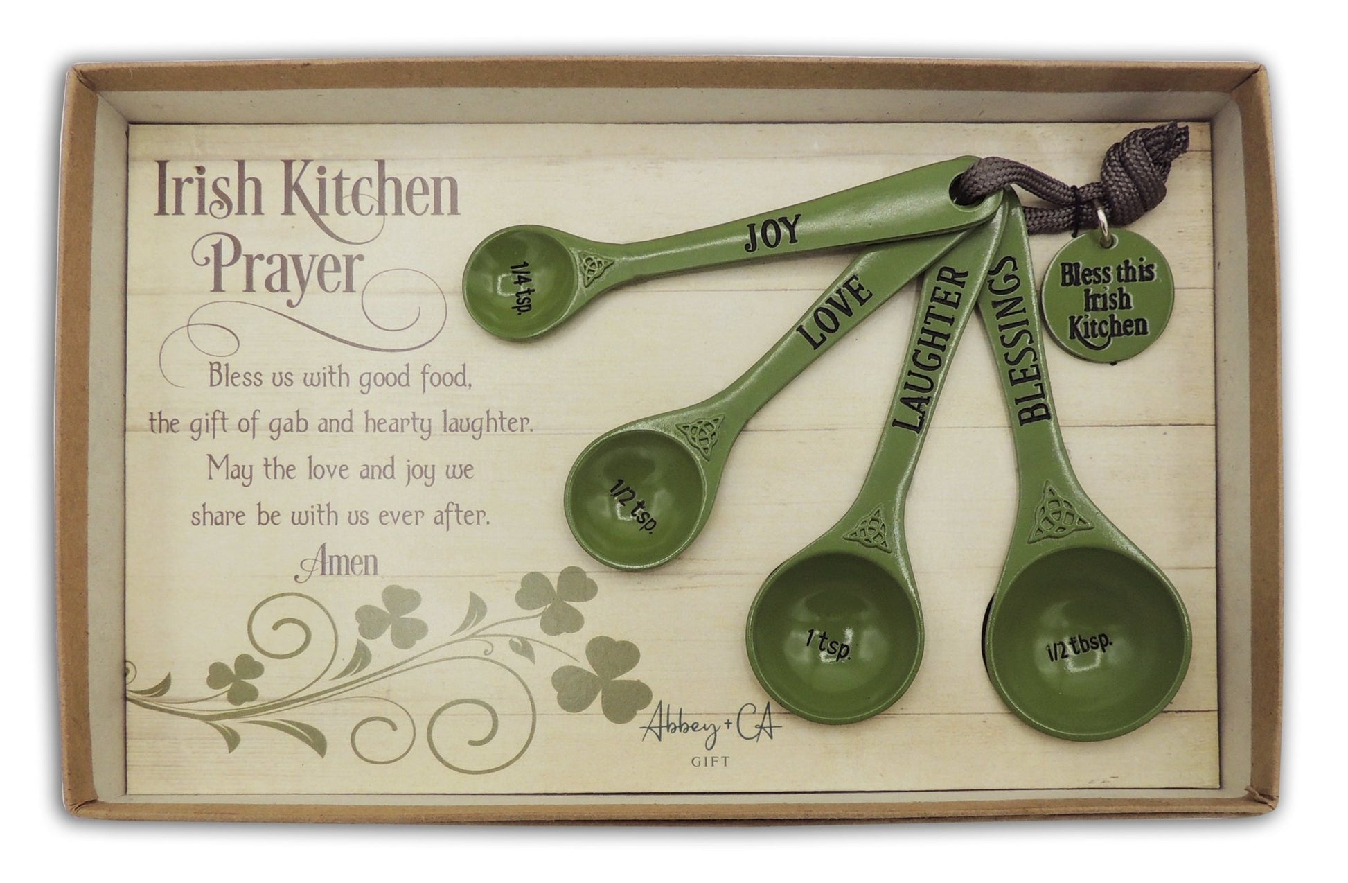 Green Irish Measuring Spoons - The Celtic Gift Store - Kitchenware
