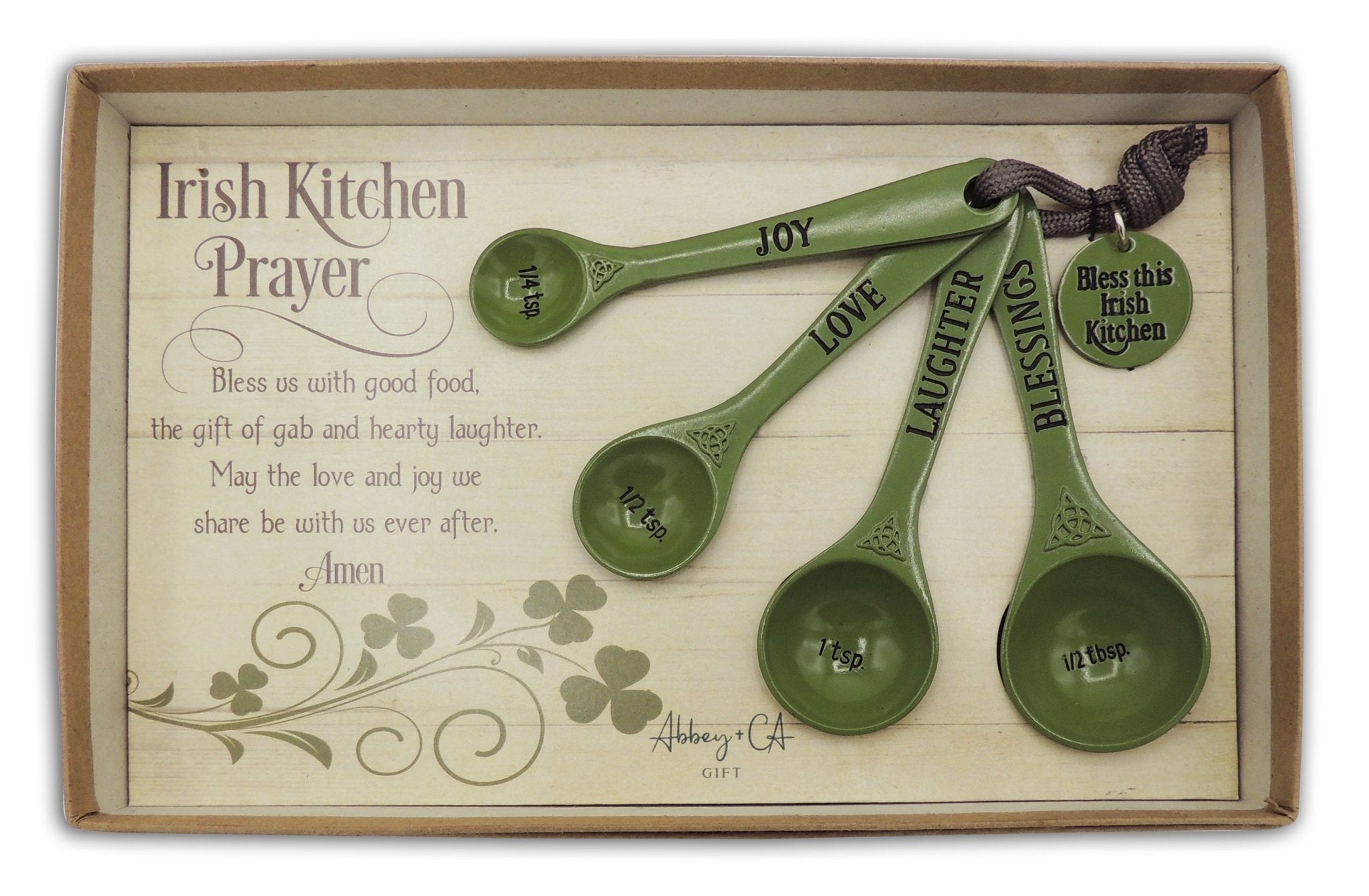 Green Irish Measuring Spoons - The Celtic Gift Store - Kitchenware
