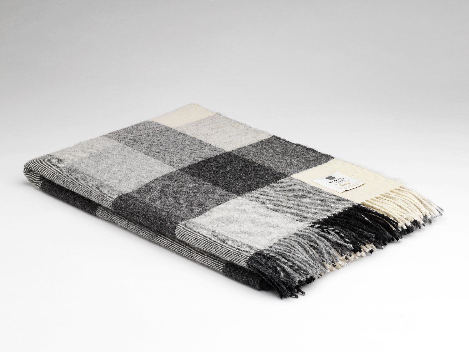Grey Check McNutt Throw - The Celtic Gift Store - Blankets and Bedding