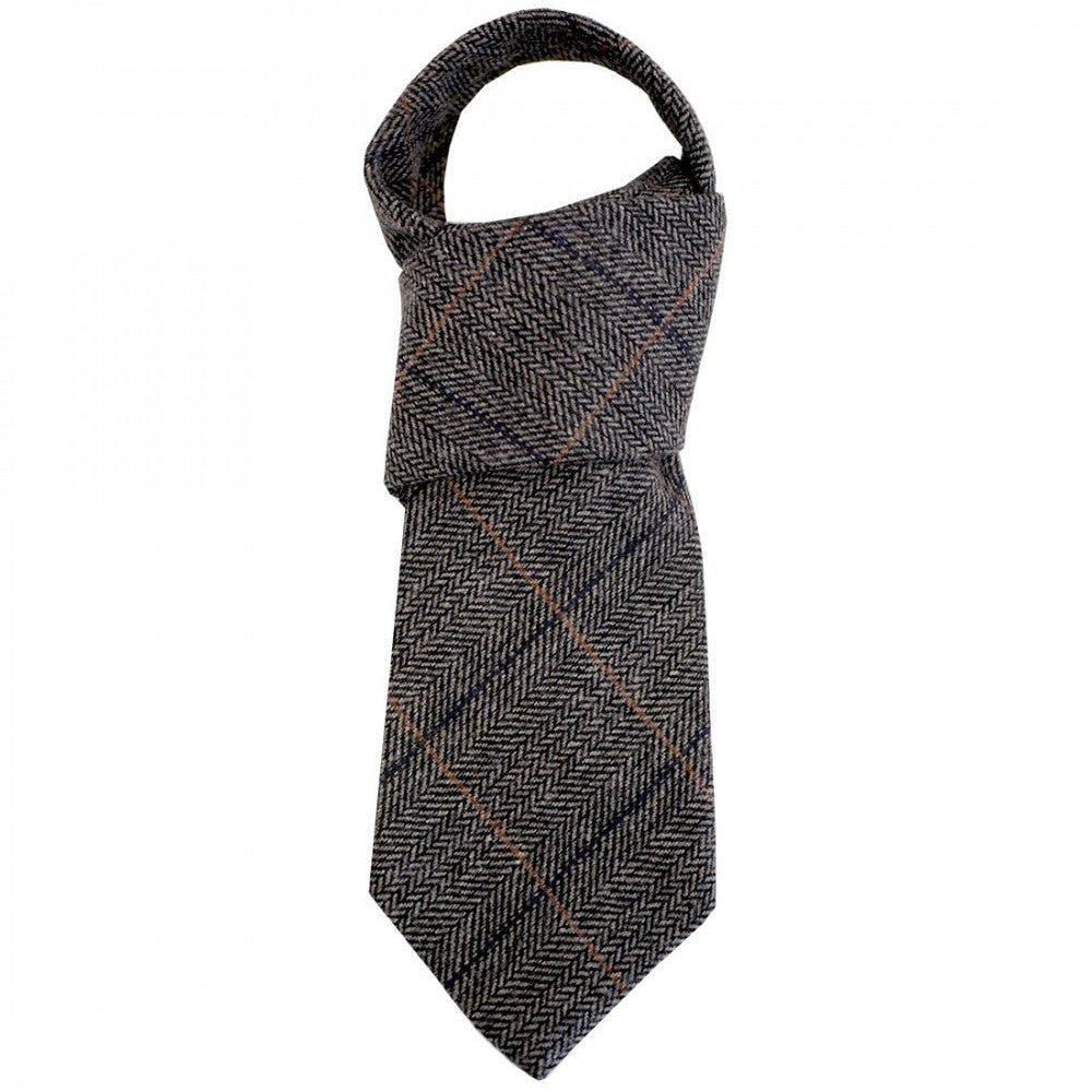 Grey Check Tweed Tie - The Celtic Gift Store - Apparel & Accessories