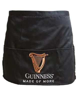 Guinness Bartender Apron with Embroidered Harp Logo - The Celtic Gift Store - Barware