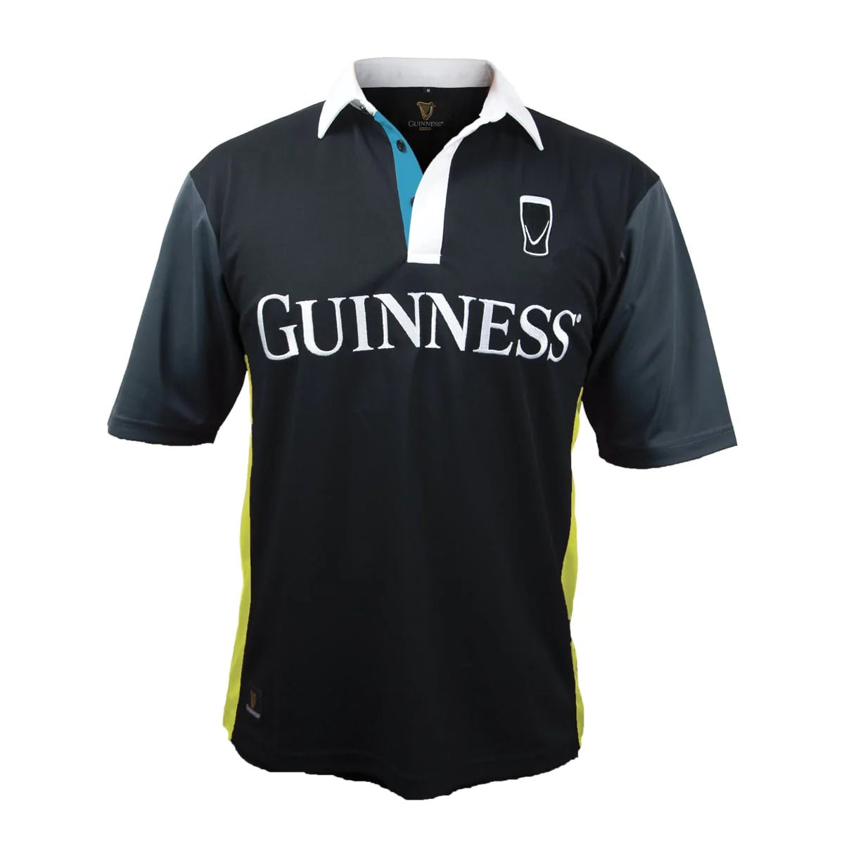 Guinness Black and Yellow Stripe Rugby Jersey - The Celtic Gift Store - Shirts & Tops