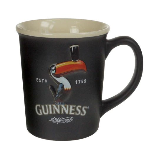 Guinness Black Embossed Toucan Mug - The Celtic Gift Store - Drinkware