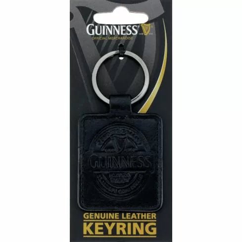 Guinness Black Leather Key Ring - The Celtic Gift Store - Keychains