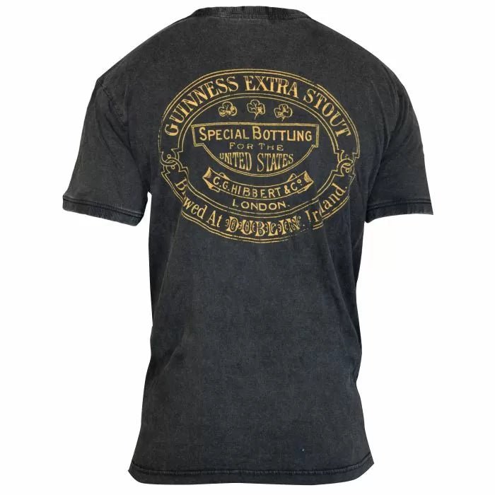 Guinness Distressed Trademark Label Premium Tee - The Celtic Gift Store - Clothing