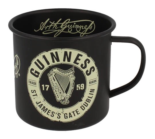 Guinness Enamel Black Mug - The Celtic Gift Store - Drinkware