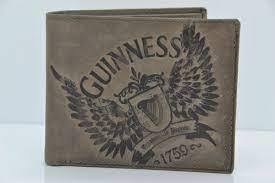 Guinness Grey Wings Leather Wallet - The Celtic Gift Store - Handbags, Wallets & Cases