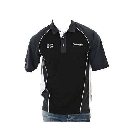 Guinness Panelled Performance Golf Shirt - The Celtic Gift Store - Shirts & Tops