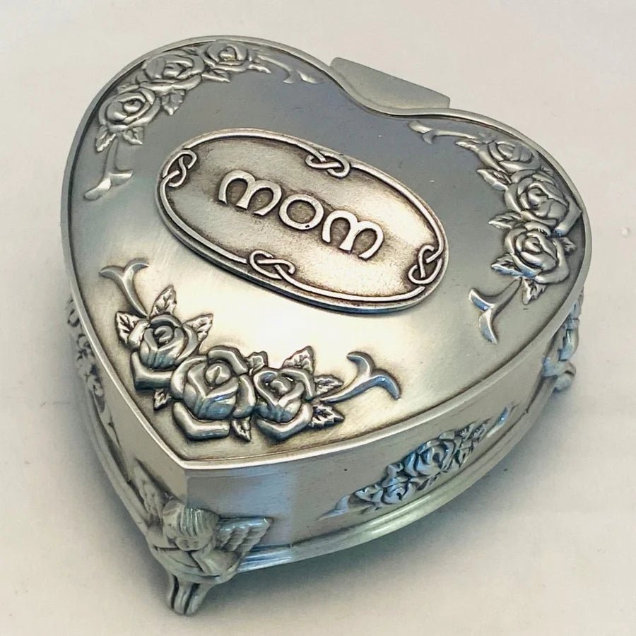 Heart Shaped Jewellery Box Mom - Medium - The Celtic Gift Store - Decor