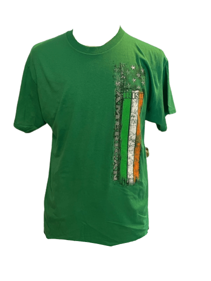 Ireland American Flag T-Shirt Green - The Celtic Gift Store - Clothing
