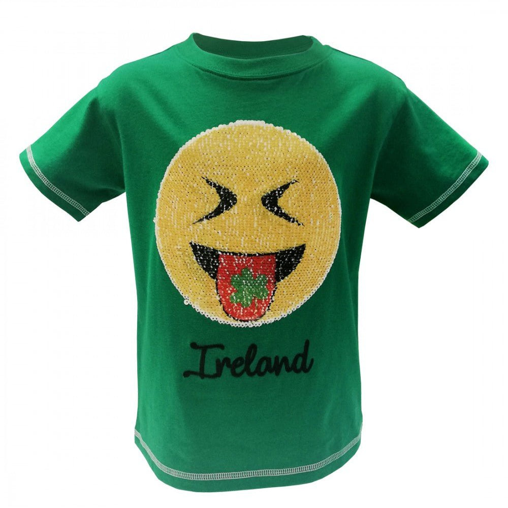 Ireland Emoji Sequin Shirt - The Celtic Gift Store - 