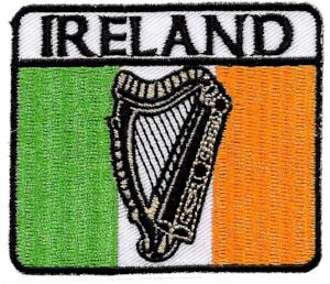 Ireland Harp Flag Patch - The Celtic Gift Store - Gift