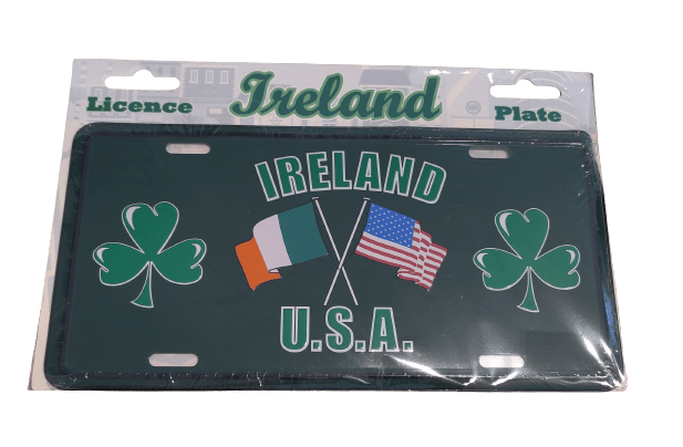 Ireland USA Car Plate - The Celtic Gift Store - Decor