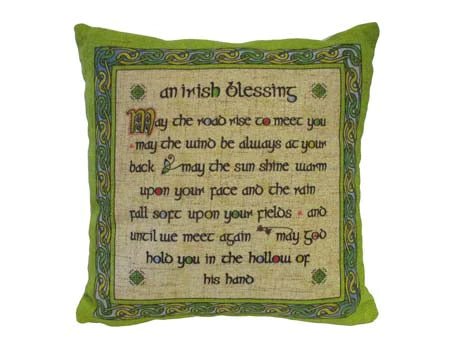Irish Blessing Pillow Cover - Large - The Celtic Gift Store - Blankets and Bedding