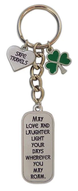 Irish Blessing Safe Travels Key Ring - The Celtic Gift Store - Keychains