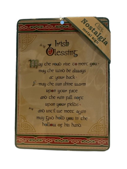 Irish Blessing Tin Wall Sign - The Celtic Gift Store - Decor