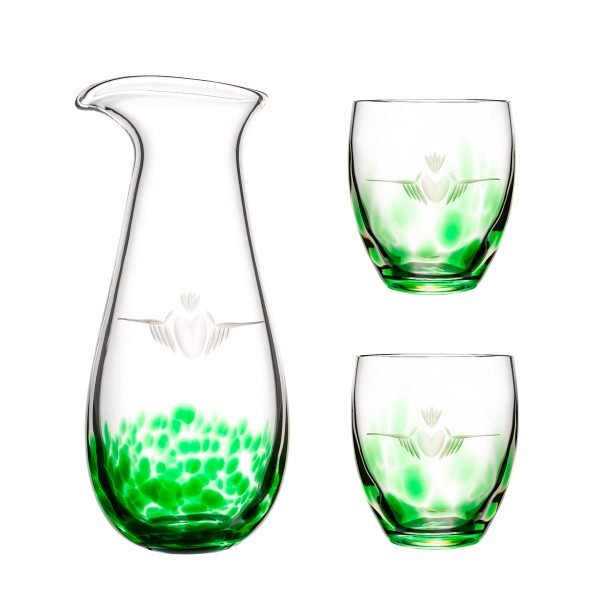 Irish Handmade Glass Company Claddagh Carafe Set - The Celtic Gift Store - Drinkware