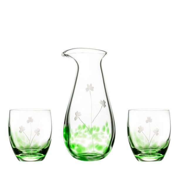 Irish Handmade Glass Company Irish Shamrock Carafe Set - The Celtic Gift Store - Drinkware