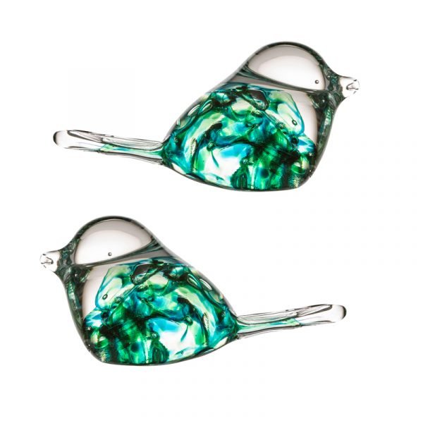 Irish Handmade Glass Company Seagrass Glass Love Birds - The Celtic Gift Store - Decor