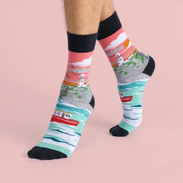 Irish Landmark Socks - Lighthouse and Cliffs - The Celtic Gift Store - Socks