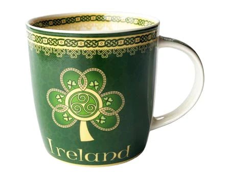 Irish Shamrock Spiral Mug - The Celtic Gift Store - Drinkware