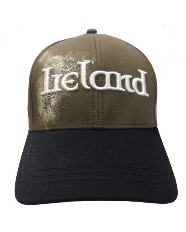 Khaki Ireland Celtic Spray Baseball Cap - The Celtic Gift Store - 
