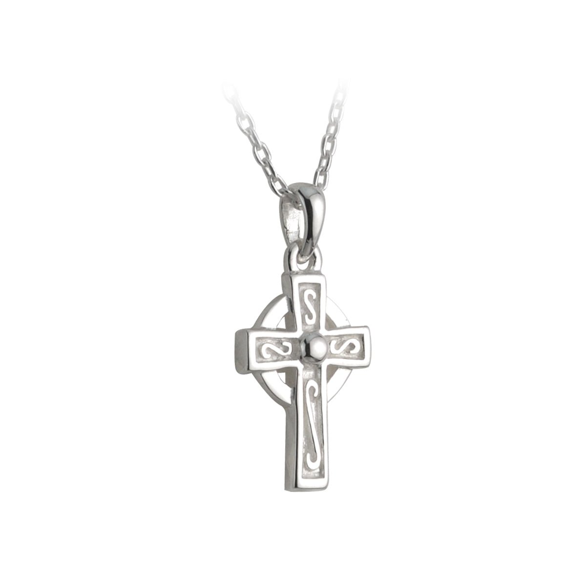 Kid's Sterling Silver Celtic Cross Necklace - The Celtic Gift Store - Necklaces