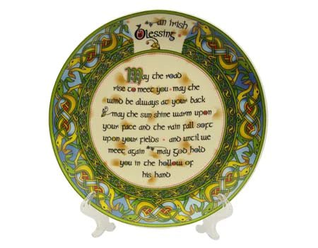 Large Irish Blessing Plate (8") - Irish Weave - The Celtic Gift Store - Decor