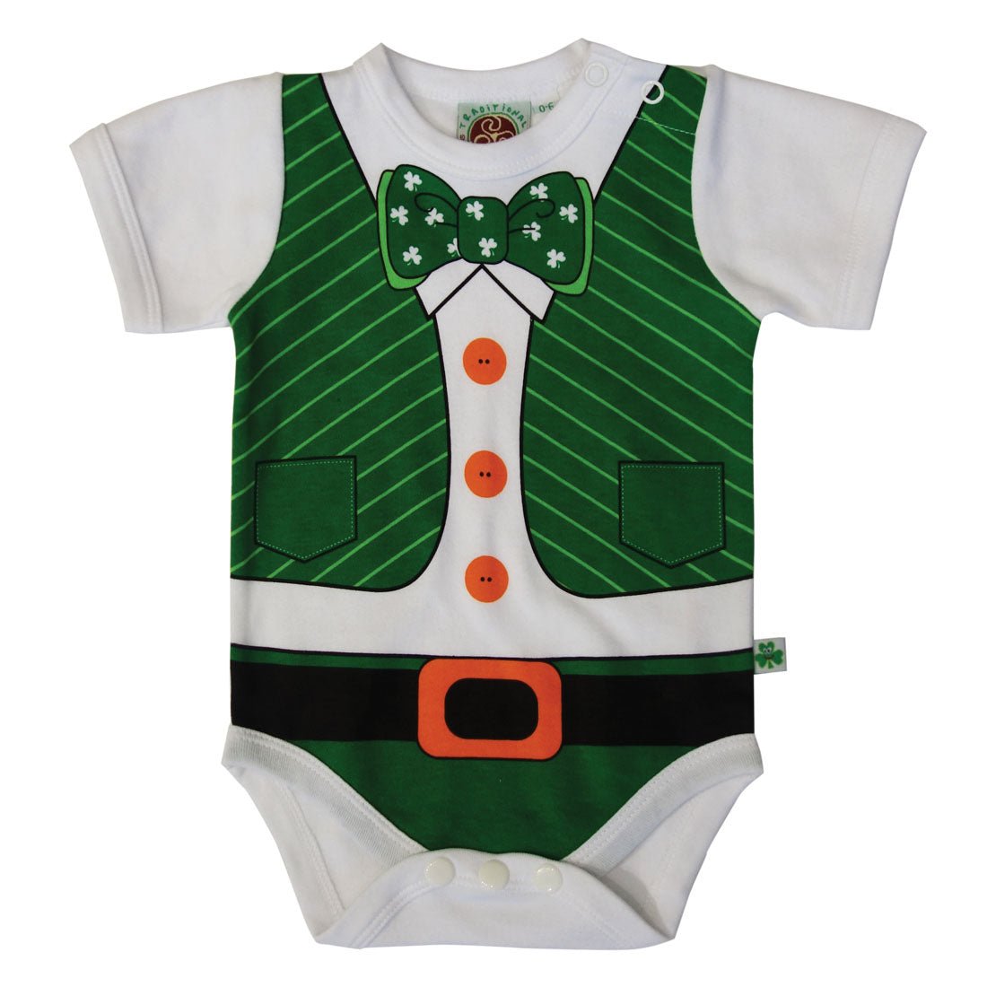 Leprechaun Print Baby Vest - The Celtic Gift Store - 