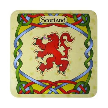 Lion Rampant Coaster - Scottish Weave - The Celtic Gift Store - Tableware