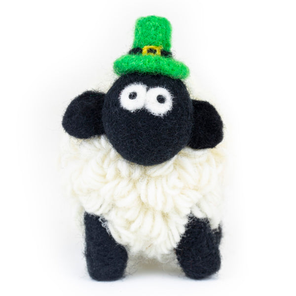 Knit Sheep with Leprechaun Hat