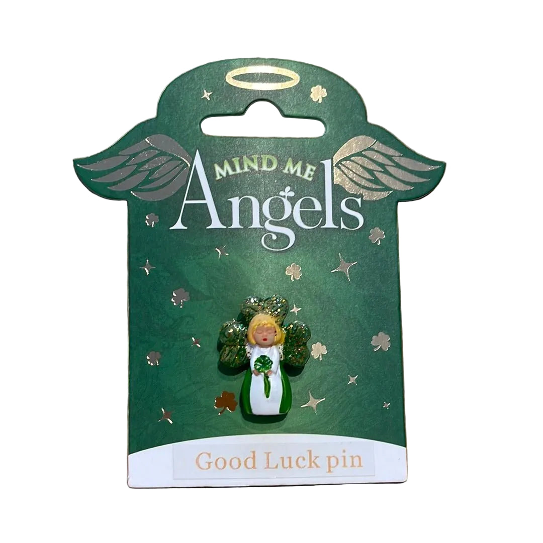 Mind Me Angel Good Luck Pin - The Celtic Gift Store - Clothing Accessories