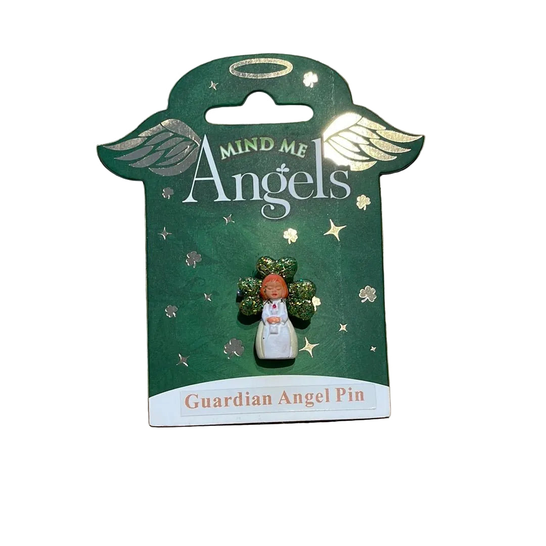 Mind Me Guardian Angel Pin - The Celtic Gift Store - Clothing Accessories