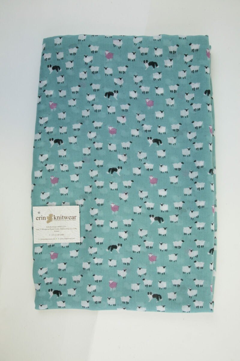 Mini Sheep and Dog Scarf - Aqua - The Celtic Gift Store - Clothing Accessories