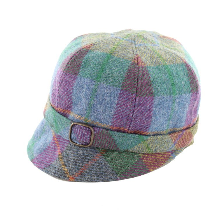 Mucros Weavers Bright Multi Tartan Tweed Flapper Cap 736 - The Celtic Gift Store - Hats