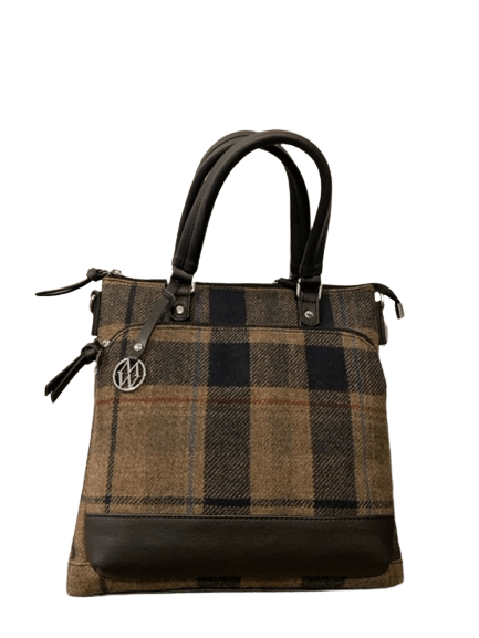 Mucros Weavers Tweed Tote Bag - Brown Tartan - The Celtic Gift Store - Handbags