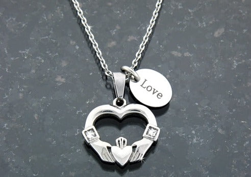 'I Give You My Heart' Claddagh Charm Necklace