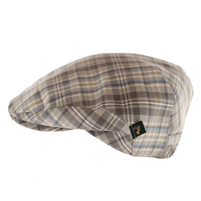 Natural Check Mucros Weavers Linen Cap - The Celtic Gift Store - Hats