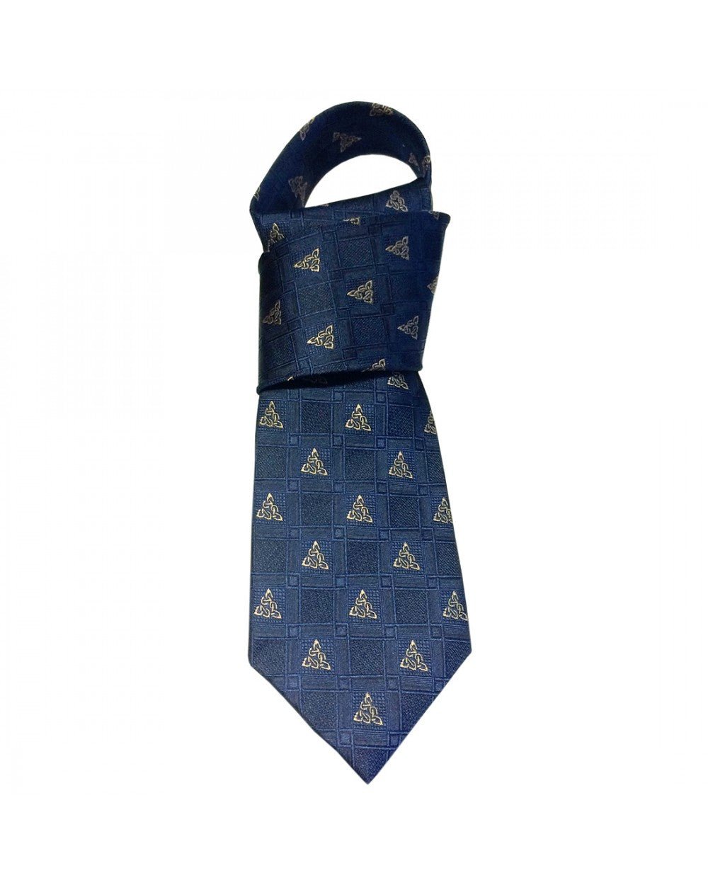 Navy Celtic Knot Silk Tie - The Celtic Gift Store - Apparel & Accessories