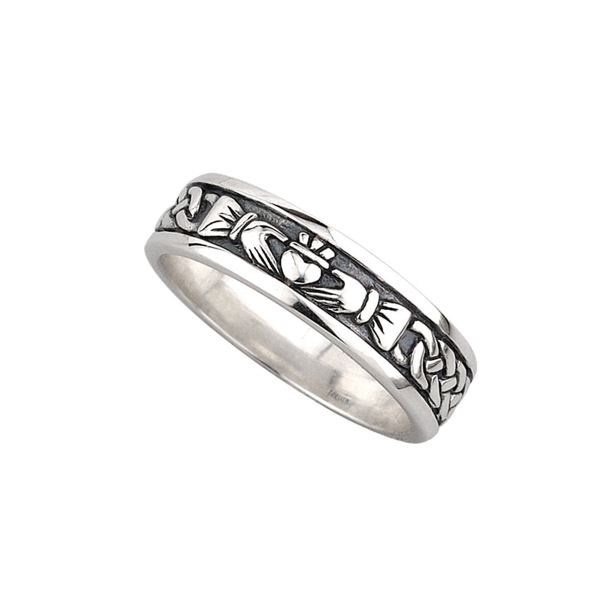 Oxidized Sterling Silver Lady's Claddagh Ring - The Celtic Gift Store - Rings