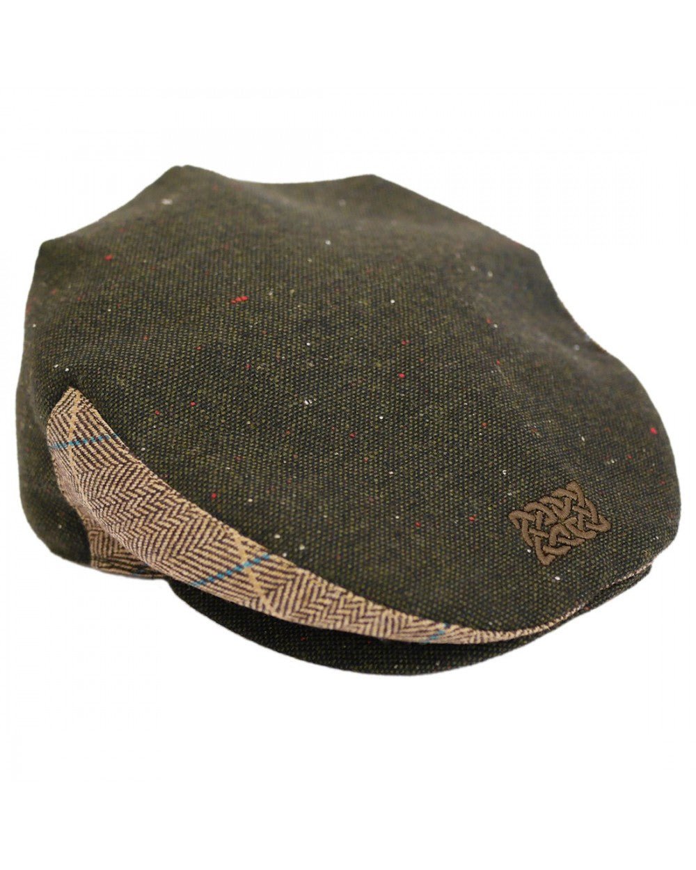 Patrick Francis Adults Green Tweed Celtic Knot Flat Cap - The Celtic Gift Store - 
