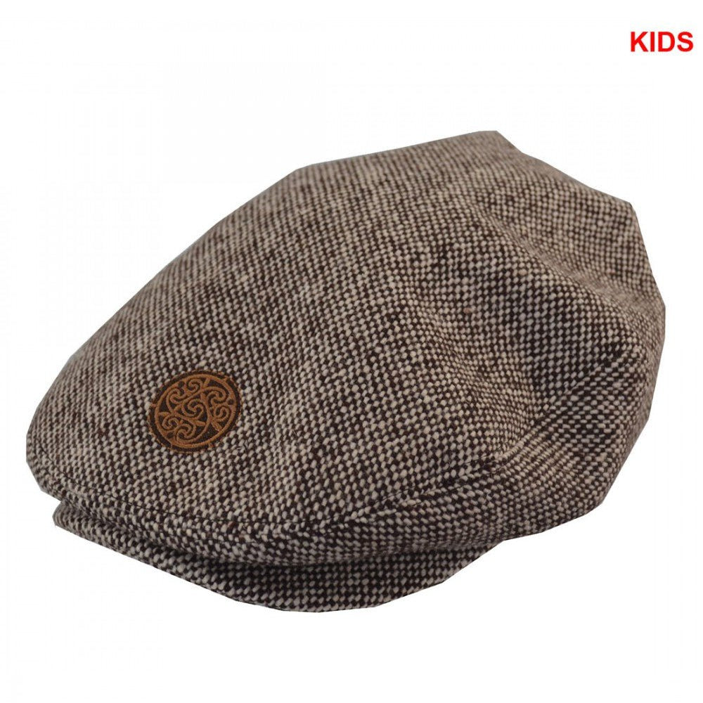 Patrick Francis Kids Brown Tweed Flat Cap - The Celtic Gift Store - 