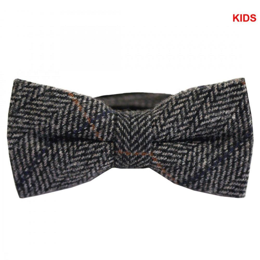 Patrick Francis Kids Grey Check Tweed Bow Tie - The Celtic Gift Store - 
